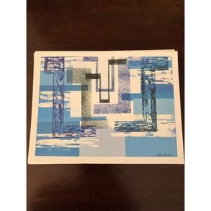 Vintage Midcentury Greeting Card Set of 8 Lambert Studios Art Pereira Landscape